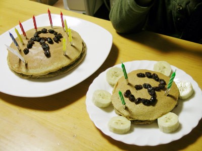 どら焼きバースデーケーキ ３才の息子へ おさかなの国でベジタリアン