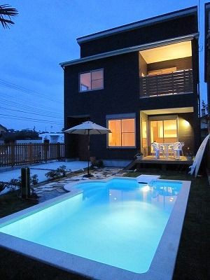 プール付き分譲戸建て住宅 堂々完成 リゾートのある暮らし してみませんか