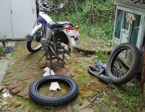 タイヤ交換に挑戦 : ホンダTL125イーハトーブ整備とツーリング記録
