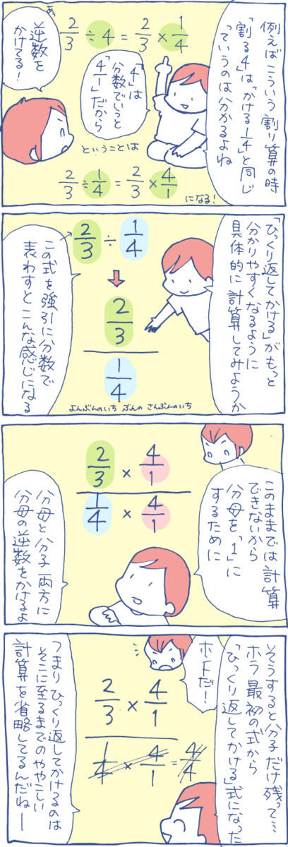 分数の割り算 なんでひっくり返すのか問題 ぷにんぷファミリー 前川さなえオフィシャルブログ 旧 ぷにんぷ妊婦 Powered By ライブドアブログ