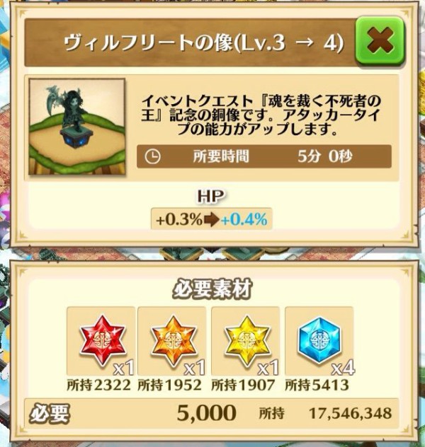 白猫 ヴィルフリートの像 Lv 1 Lv 10 Max ぷるるの白猫日記