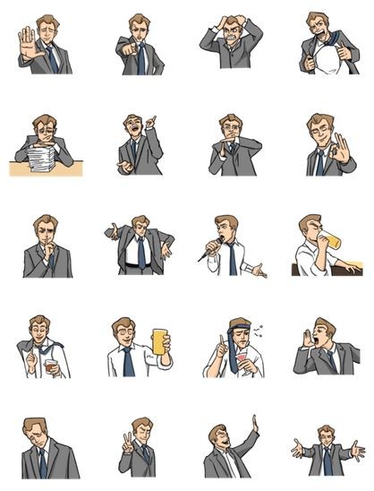 アメコミ風サラリーマン Lineスタンプ無料紹介所