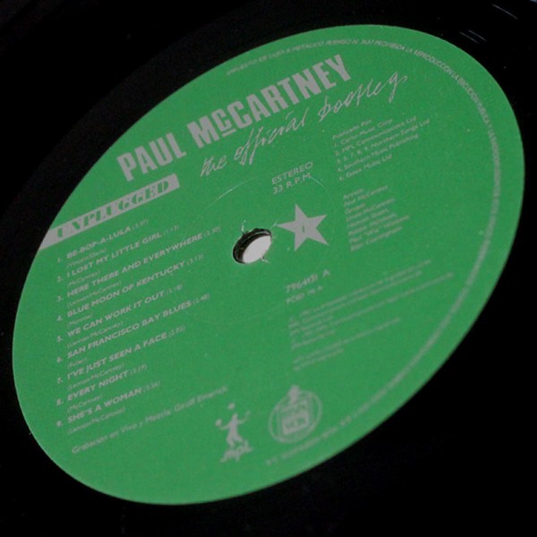 Paul McCartney / Unplugged (The Official Bootleg) PCSD-116,7964131 :  【ブログ】ゆるかわいい～♪アナログ・レコード・コレクション