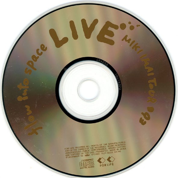 12cmCD】今井 美樹 / flow into space LIVE MIKI IMAI TOUR'93 FLCF-30228 :  【ブログ】ゆるかわいい～♪アナログ・レコード・コレクション
