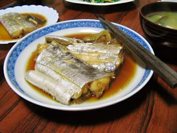 太刀魚の煮付け 呉のメバル師