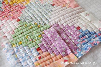 ログキャビンのプレスキルト 8 : Quilt Qufu blog