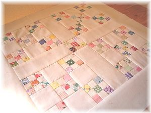 ダブルナインパッチのキルティング : Quilt Qufu blog