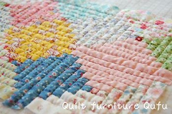 ログキャビンのプレスキルト 3 : Quilt Qufu blog