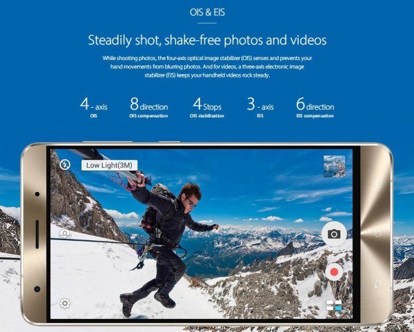 ZenFone 3 Deluxe、ZenFone 3 Ultraに搭載されているソニー製カメラ