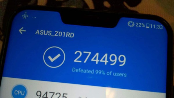 ZenFone 5Z ZS620KLがAntutuベンチマークテストで27万点を突破！世界