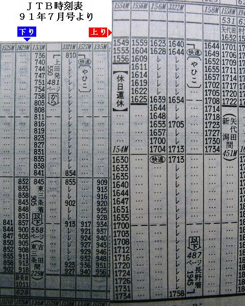 1965年8月 急行「おが」の時刻 : Rail・Artブログ