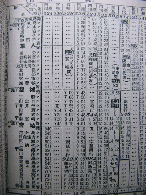 1953年3月 急行「たかちほ」の時刻 : Rail・Artブログ