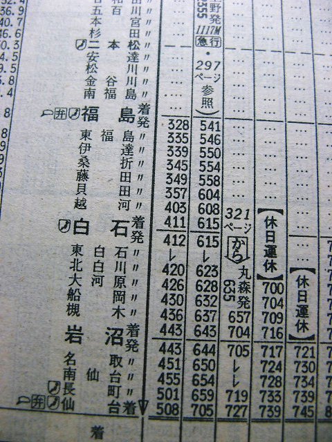 １９６１年７月 上野発着 東北本線長距離普通列車の時刻 Rail ａｒｔブログ
