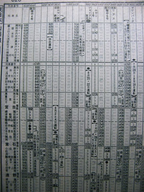 ☆ 1965年10月 準急「さんりく」の時刻など : Rail・Artブログ