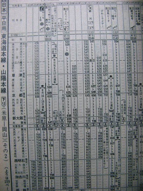 1988～2001年 「びわこライナー」の時刻 : Rail・Artブログ