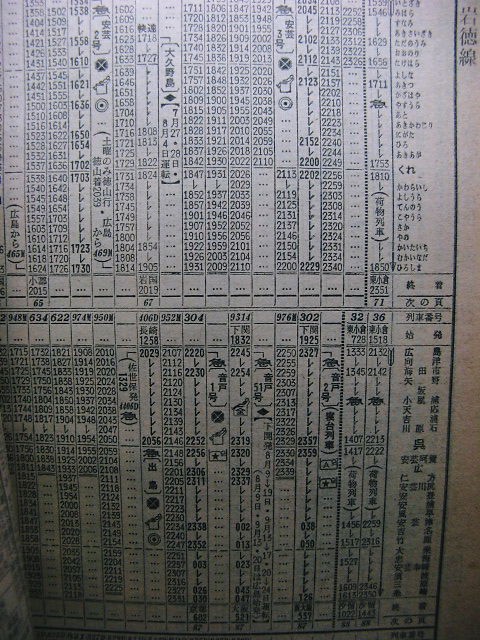 ７４年夏の東海道・山陽本線の急行荷物列車の時刻 : Rail・Ａｒｔブログ