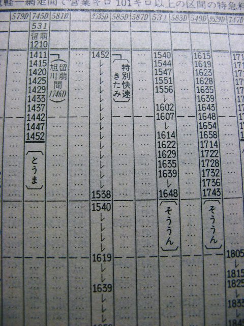 お座敷車両連結の急行「大雪51（52）号」の事 : Rail・Artブログ