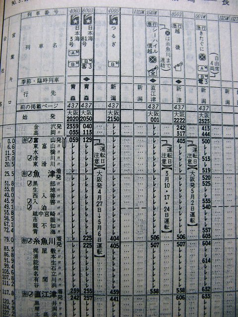 時刻表 富山県／県営渡船及び代行車両時刻表