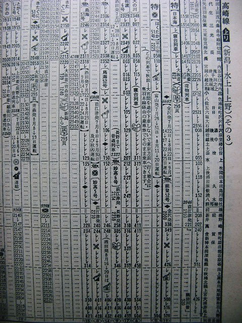 1972年7月 特急「はくたか」の時刻 : Rail・Artブログ
