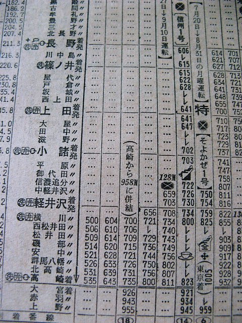 1970年7月 特急「そよかぜ」の時刻 : Rail・Artブログ