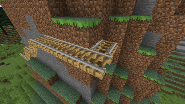 空中に設置する用のレールを追加 Rail Bridges Mod Minecraft Ramsのマイクラブログ