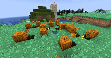 ボケっと カボチャとスイカ畑 ボケっとマイクラ