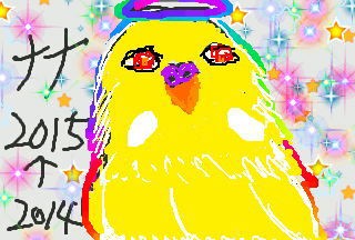 オリジナルインコ パラキート イラスト2 柚子蘭譚公式blog時の記憶創作ハーブ菜園倶楽部
