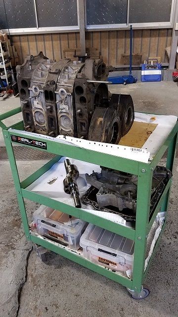 今日もZZ-91R に テストエンジンベース分解 : ロータリーエンジン研究