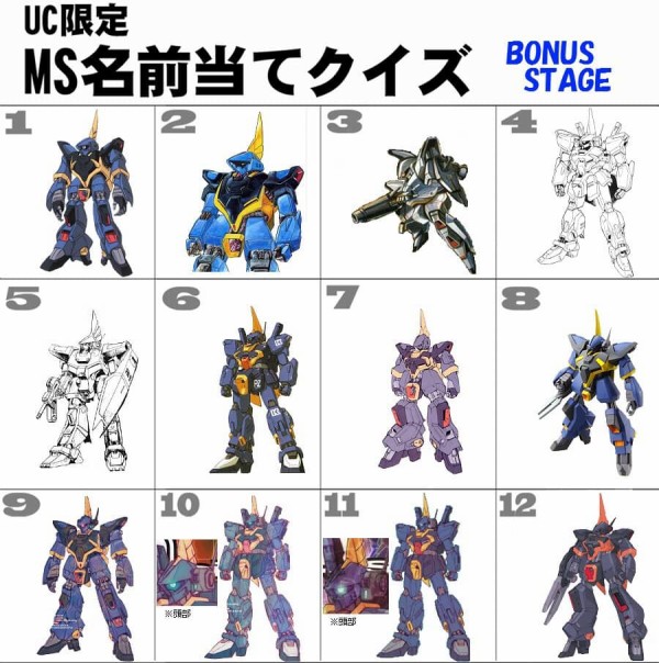 ガンダム 宇宙世紀のms名前当てクイズ バーザム編 機動戦士ガンダムのモビルスーツの性能は