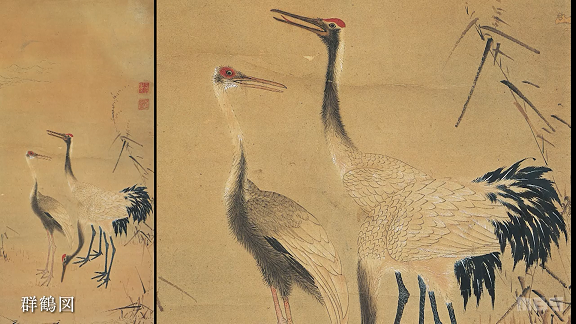 尾形光琳 群鶴図 額絵 インテリア