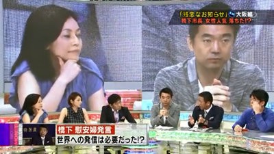 動画アリ 橋下市長が 青山繁晴氏 有本香氏らと徹底論戦 給食 公募校長 慰安婦発言などを語りつくす 必見 橋信局 橋下 維新 第三極まとまれブログ