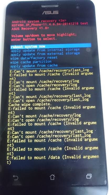 起動できない Asus Zenfone 5 A500kl いわゆる文鎮化 零の備忘録的