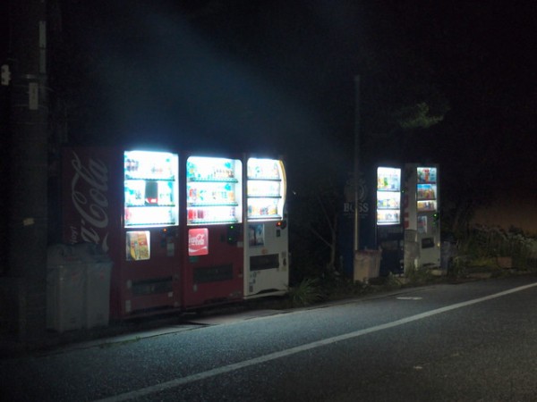 田んぼの近くにある自動販売機には 夜になるといろんなお客さんがやってくる 鳥取の社長日記