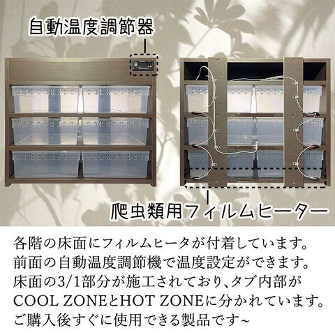爬虫類　ラック 4段収納レプタイルラック ピタリ適温プラス3号付 新品 -爬虫類販売