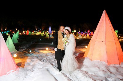 北海道リゾートウェディング 冬のロケーション 北海道十勝リゾートウエディング 帯広 結婚式 レベ ウエディング