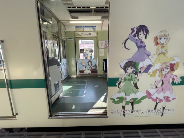 叡山電鉄 コラボラッピング電車 年秋 Anime Pilgrimage 鎌倉民ものがたり