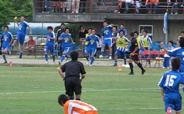 高校総体開幕 07青春 佐賀総体 サッカー競技初日 翔平 野洲川歴史公園サッカー場にて