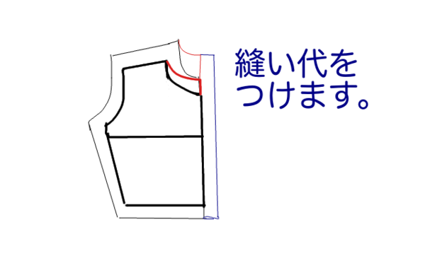 型紙の作り方 ワンピースの身頃 リカちゃん服ハンドメイド りんごぽんのおうち 札幌市