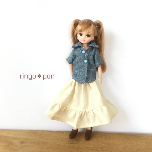 ゆきりん様　おまとめ　オーダー　リカちゃん服　ハンドメイド　デニムスカート ゆきりん様 おまとめ オーダー リカちゃん服 ハンドメイド