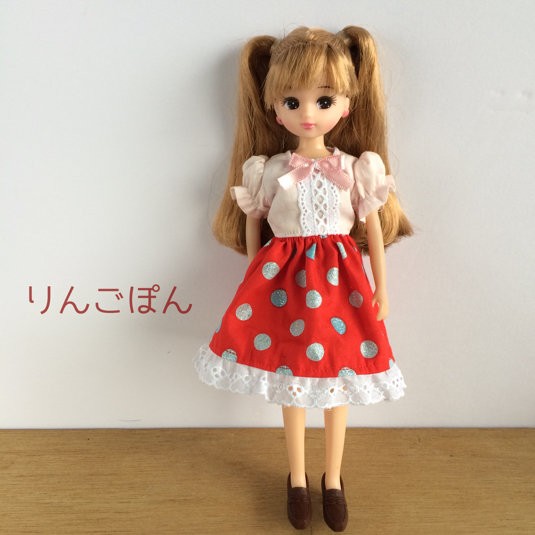 ワンピースとジャンパースカート ご縁に感謝します リカちゃん服ハンドメイド りんごぽんのおうち 札幌市