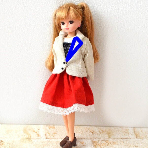 テーラードジャケットの型紙の作り方 : リカちゃん服ハンドメイド