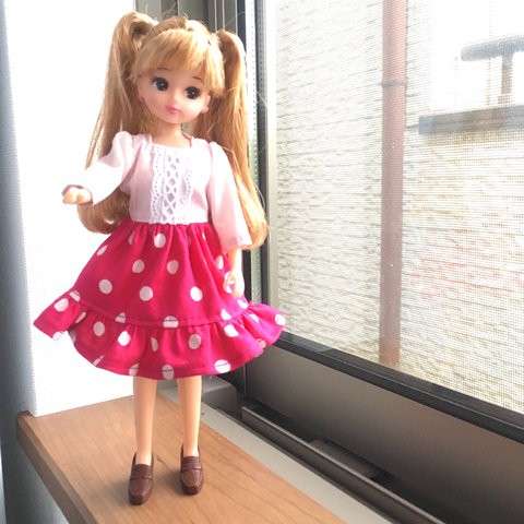 ワンピースの縫い方その１ 身頃 : リカちゃん服ハンドメイド りんご