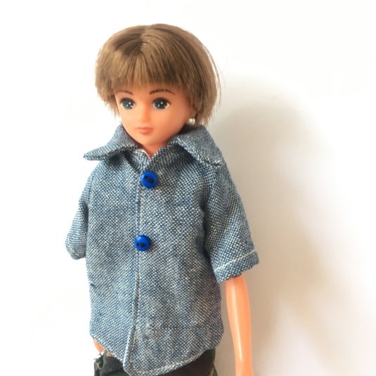 リカちゃんボーイフレンドサイズのシャツを作りました♪ : リカちゃん服ハンドメイド りんごぽんのおうち＜札幌市＞