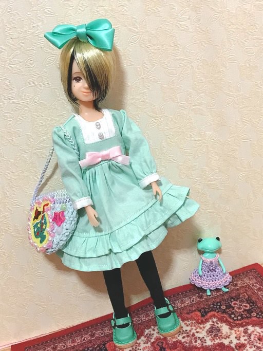 びっくり おばあちゃんにも着用していただきました リカちゃん服ハンドメイド りんごぽんのおうち 札幌市