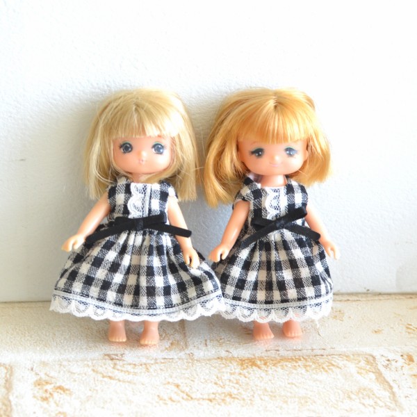 ミキちゃんマキちゃん オビツ11ボディさんサイズのワンピース シヤチハタって便利ですね 今更ですが リカちゃん服ハンドメイド りんごぽんのおうち 札幌市