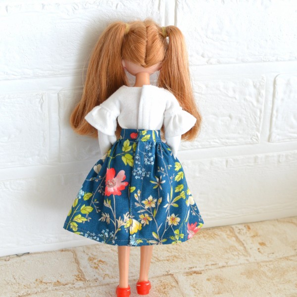 22cmドールサイズのお洋服セット/テーラードカラーの型紙を