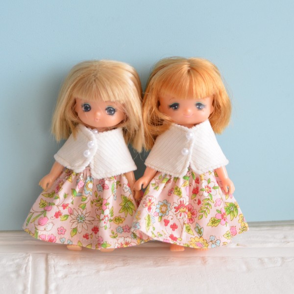 ＊ハンドメイド＊ドール用ワンピース 11cmドールサイズのワンピースとケープを作りました！ : リカちゃん服