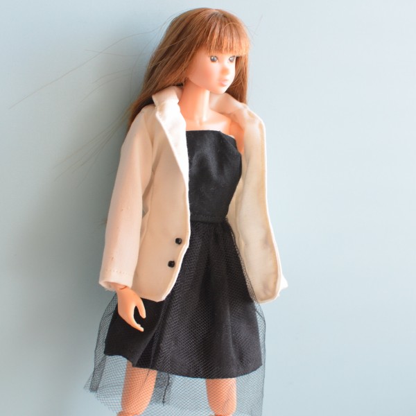 リカちゃん　洋服　ヘリンボーン❤︎ジャケット＆スカート  セット　ハンドメイド メルカリショップ限定】リカちゃん 服 ベーシックセット