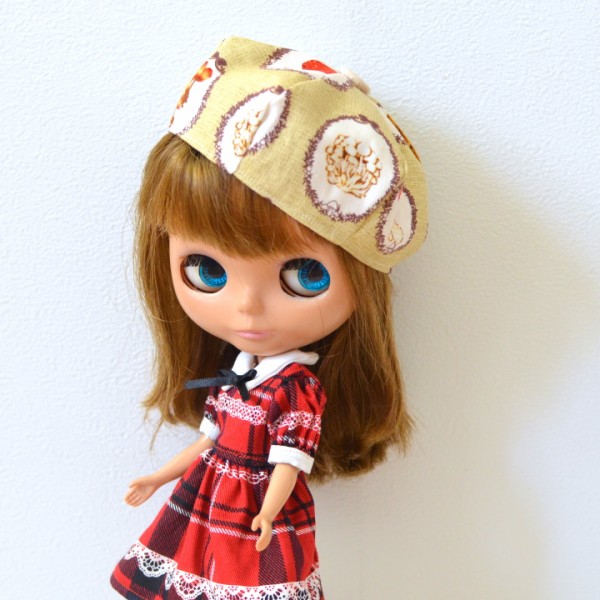 キノコのベレー帽 好きなキノコ その名はラクヨウキノコ リカちゃん服ハンドメイド りんごぽんのおうち 札幌市