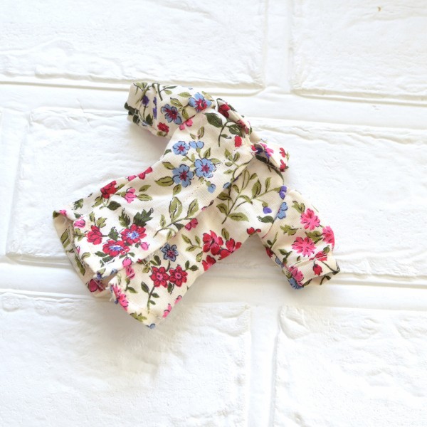 リカちゃん服 花柄ハーフパンツセット